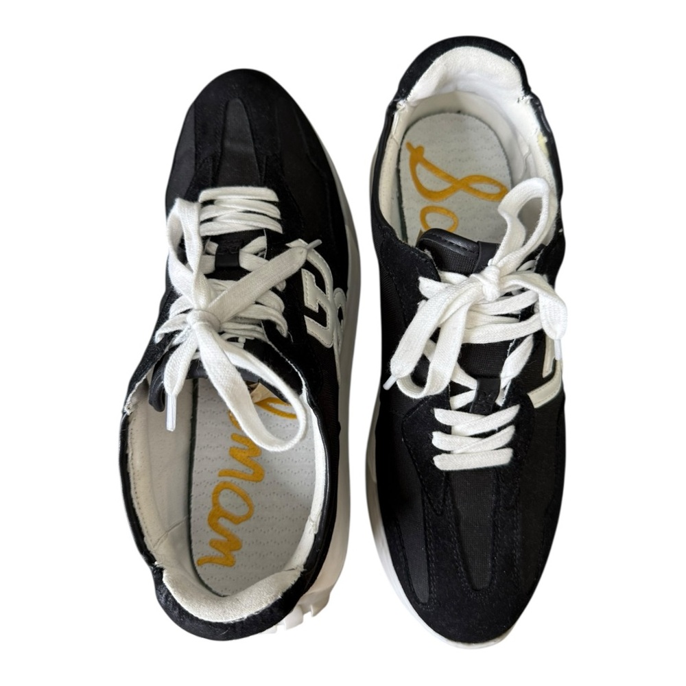 Sam Edelman Langley Men’s Platform Sneakers Black White Logo Retro Size 10 - Picture 12 of 12